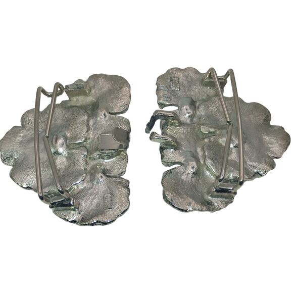 Vintage Mimi di N 1981 Lily Pad Belt Buckle Signed Designer 4.5\